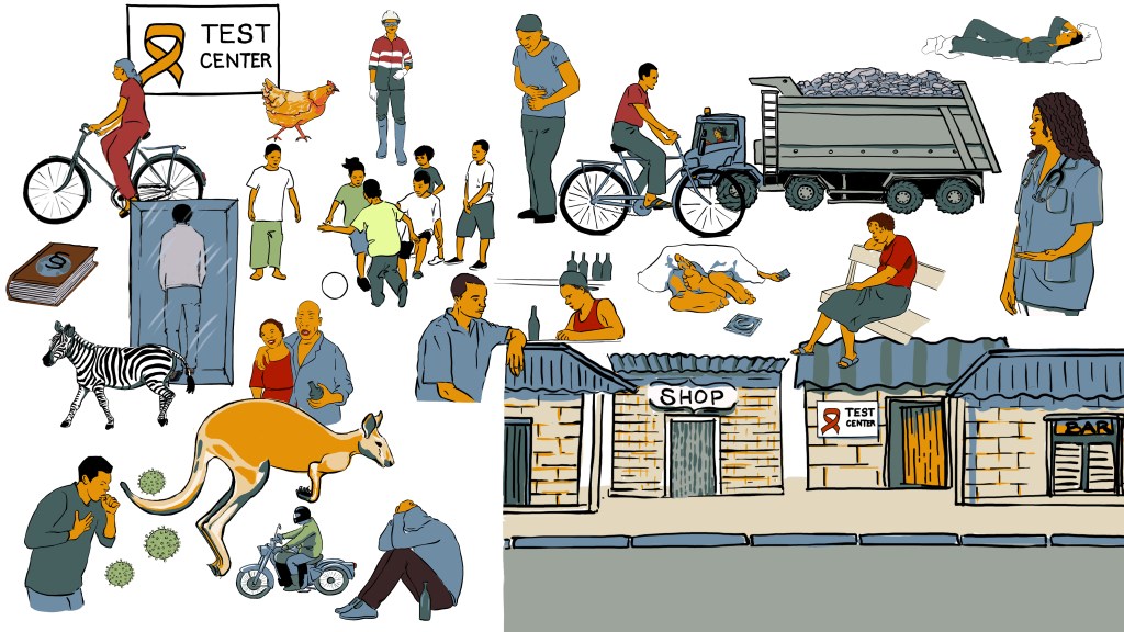 Collage Illustrationen public health